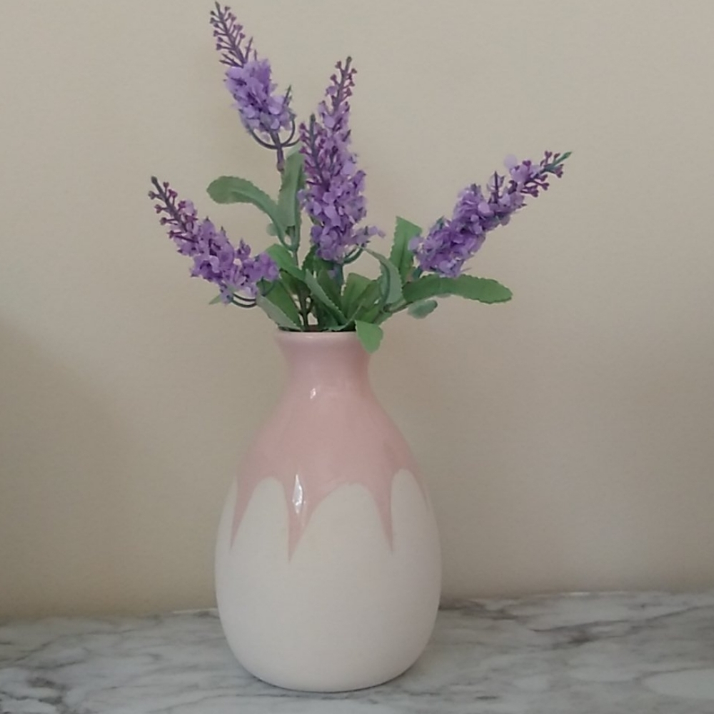 Isaac Mizrahi White and blush vase